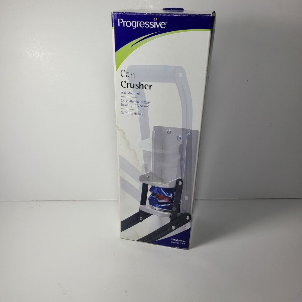 *New* Wall Mounted Soda/Beer Can Crusher Boxed Recycle Cans Progressive